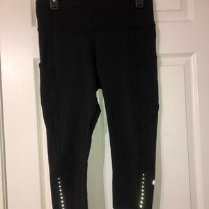 Lululemon Fast and Free Black Leggings Crop